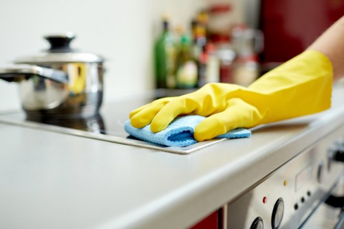 Cleaning shared office facilities and communal areas in Barnet
