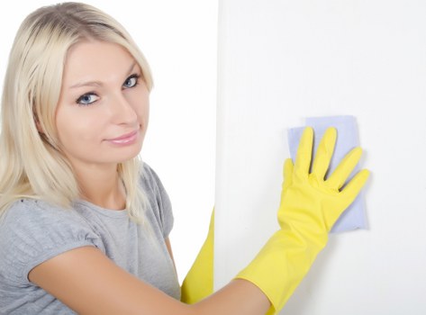 Cleaner removing grease and residue from an oven door in Barnet