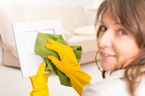Cleaning dust and residue from a refurbished Barnet property interior